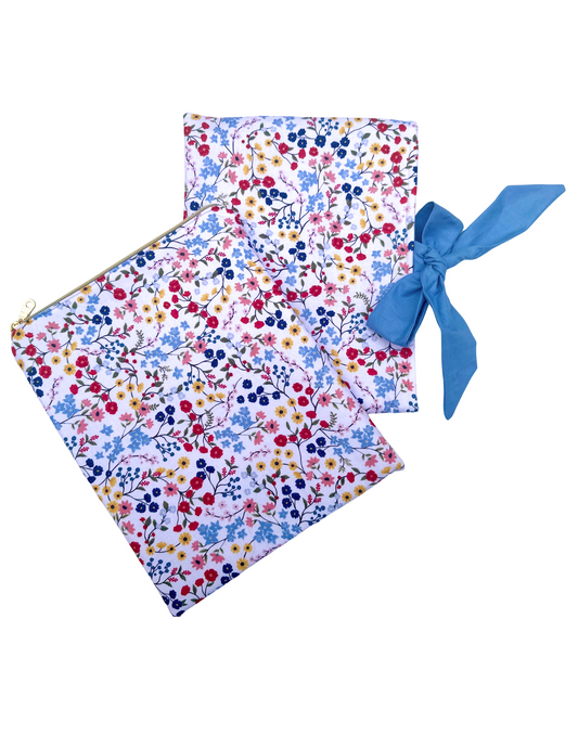 Large Bow Book Sleeve in Bright Bloom