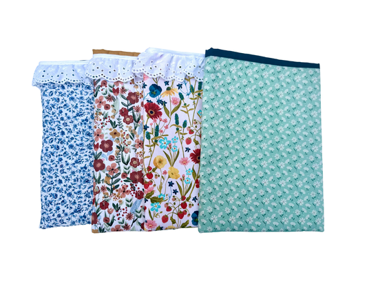 Large Open Book Sleeve in Flowers in Bloom