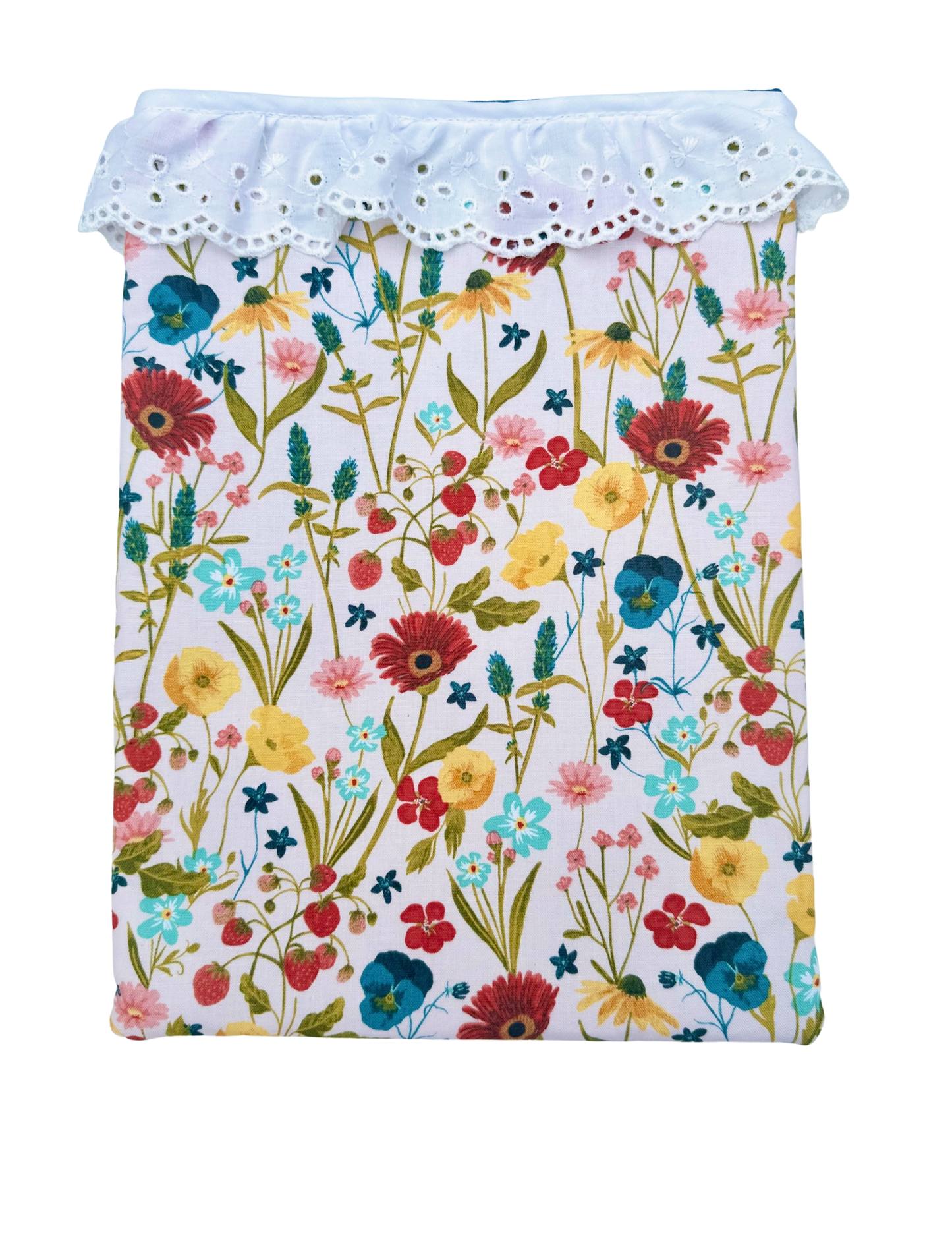 Large Open Book Sleeve in Flowers in Bloom